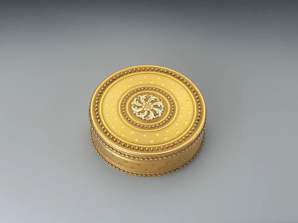 A closed gold box